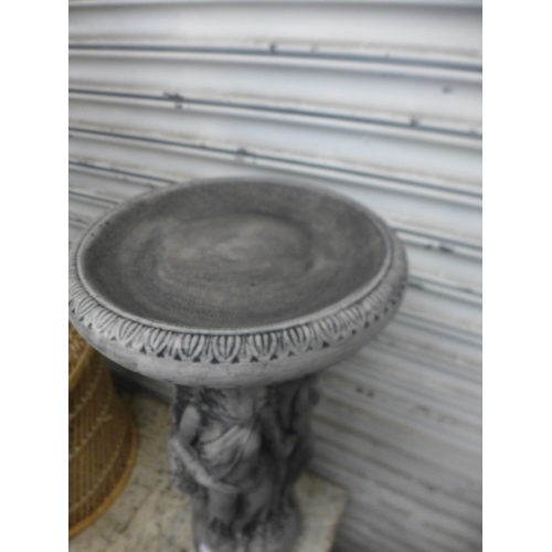 2230B - Three Graces concrete bird bath