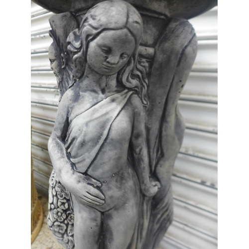 2230B - Three Graces concrete bird bath