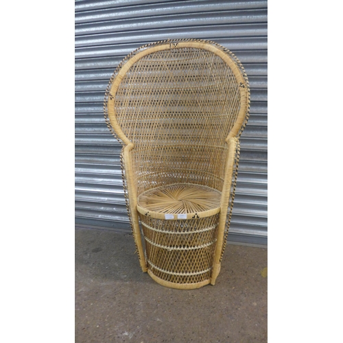 2232 - Wicker peacock chair