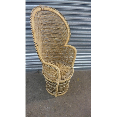 2232 - Wicker peacock chair