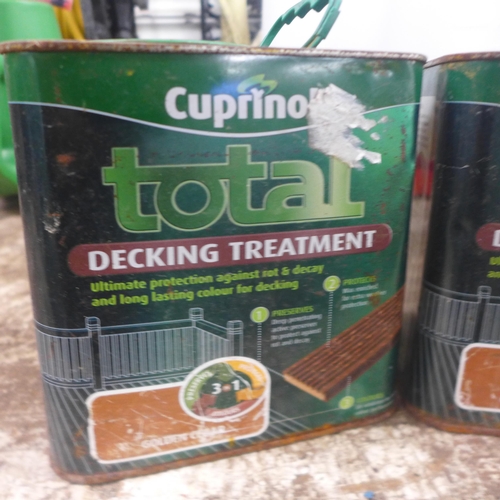 2239 - 2 tins of Cuprinol decking treatment