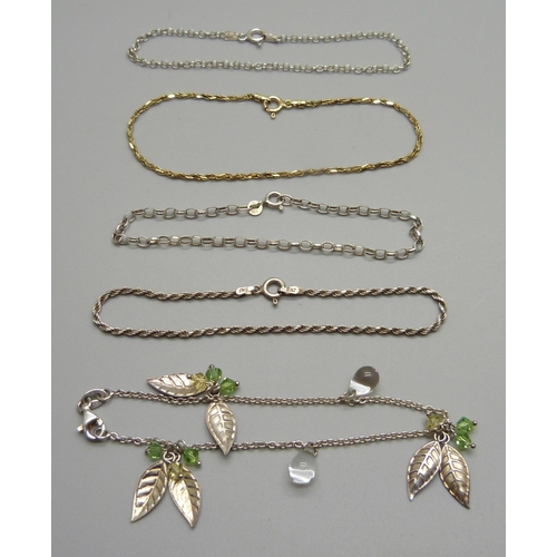 981 - A triple row French jet necklace and another