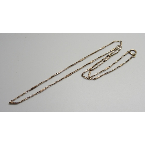 1007 - A Victorian plated neck chain, 70cm