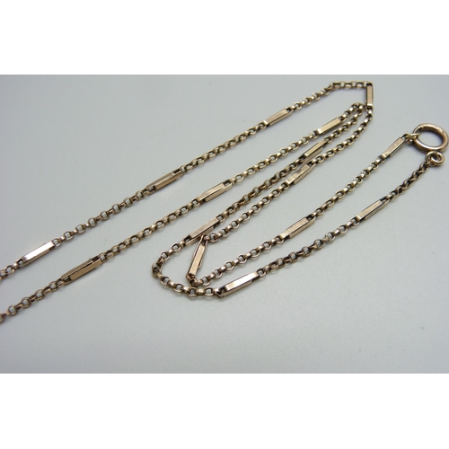 1007 - A Victorian plated neck chain, 70cm