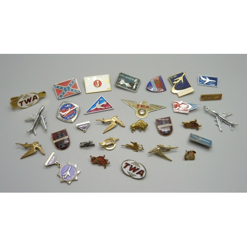 1011 - A collection of mainly aviation airline related badges