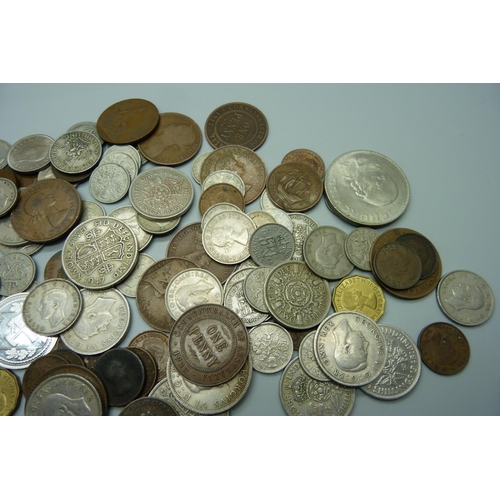 1038 - A collection of coins including early 20th Century Australian one pennies, some Victorian, late Quee... 