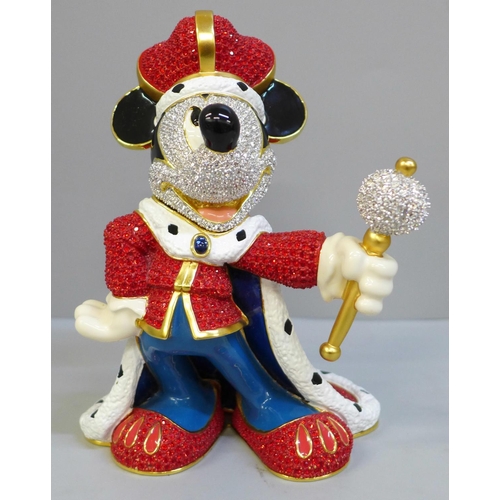 605 - Mickey Mouse; an Arribas Jewelled Series Mickey Prince figure, 228/2000, hand set with Austrian crys... 