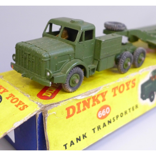 631 - A Dinky Toys 651 Centurion Tank and 660 Tank Transporter