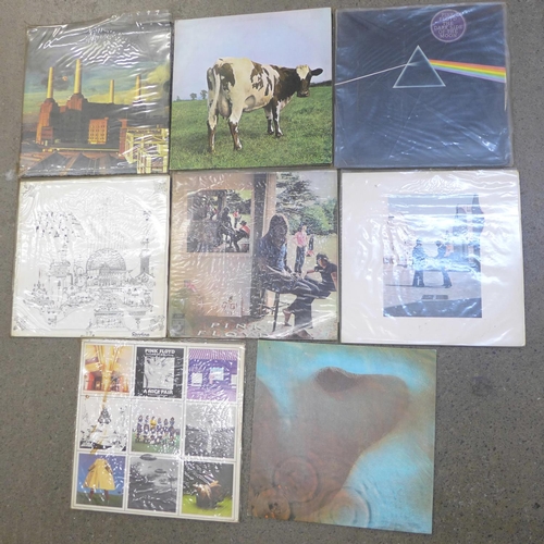664 - Eight Pink Floyd LP records