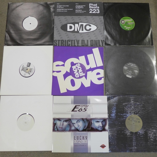 672 - Twenty mainly 80s/90s and 00s original unplayed DJ stock; garage, drum and bass, hip hop, etc., from... 