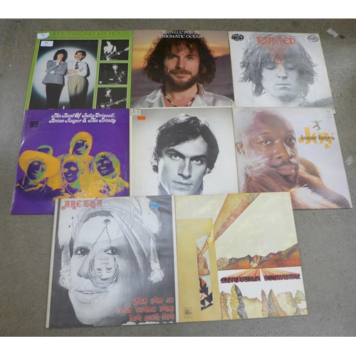 699 - Eight LP records; Stevie Wonder, Aretha Franklin, Isaac Hayes, James Taylor, Julie Driscoll, Terry R... 