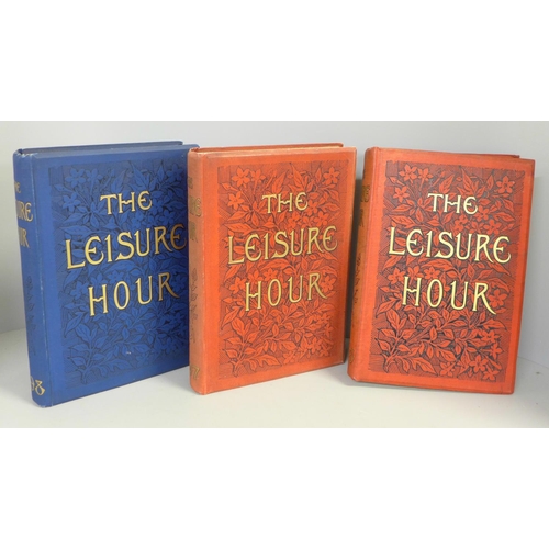 743 - A set of three late Victorian books; 1898, 1897 and 1895, The Leisure Hour