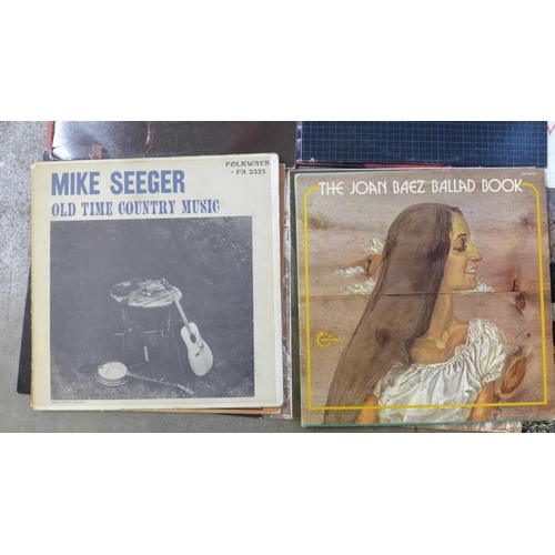745 - 40 LP records including folk rock, soft rock, Bluegrass  and world music