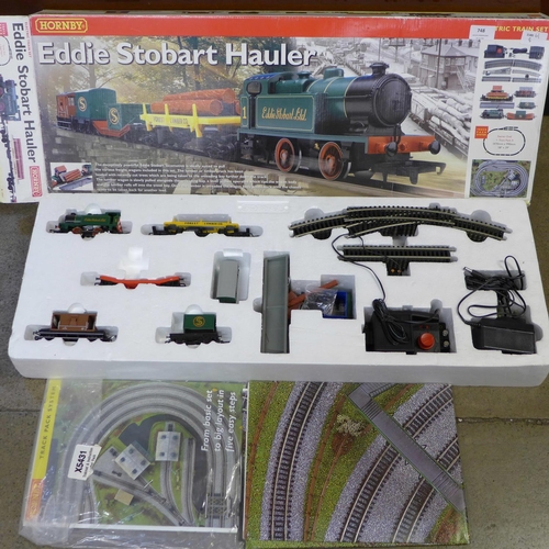 748 - An Eddie Stobart Hauler Hornby OO gauge train set, boxed