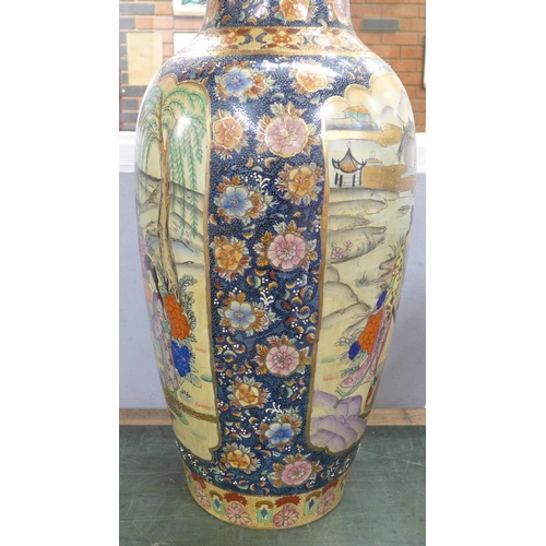 751 - A Japanese temple vase, 81cm