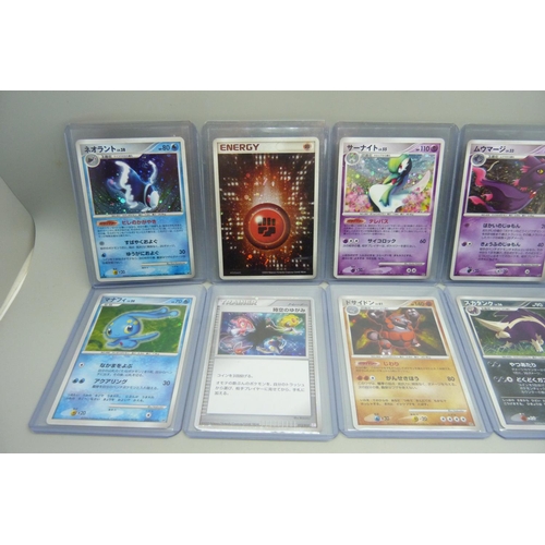 807 - Ten vintage Japanese holo Pokemon cards