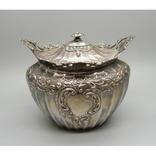 816 - A James Dixon & Sons silver tea caddy, 218g