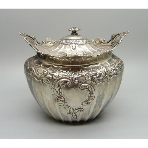 816 - A James Dixon & Sons silver tea caddy, 218g