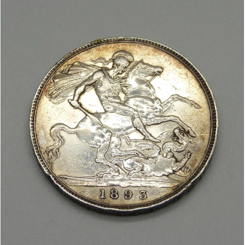 926 - A Victorian 1893 crown