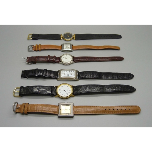 936 - Six assorted lady's and gentleman's wristwatches