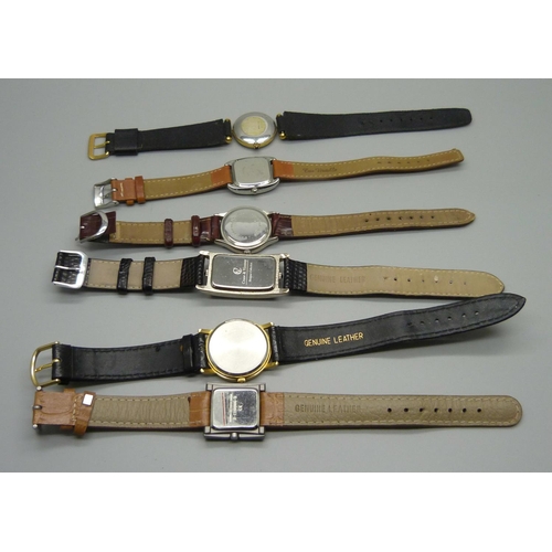 936 - Six assorted lady's and gentleman's wristwatches