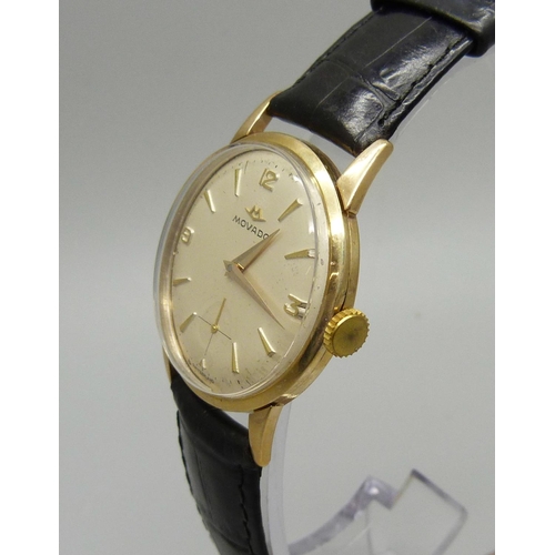 955 - A 9ct gold Movado wristwatch