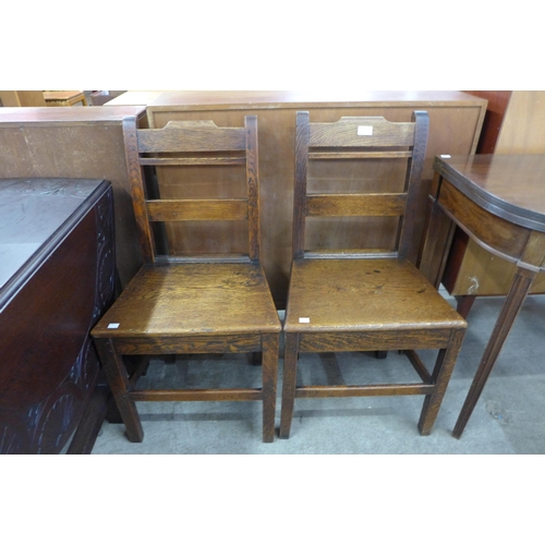 158 - A pair of George III provincial Welsh oak side chairs