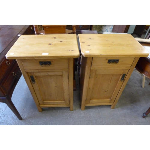 173 - A pair of 19th Century French pine pot cupboards
