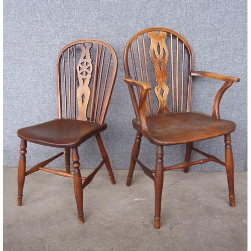 200A - Two Victorian elm and beech Windsor chairs