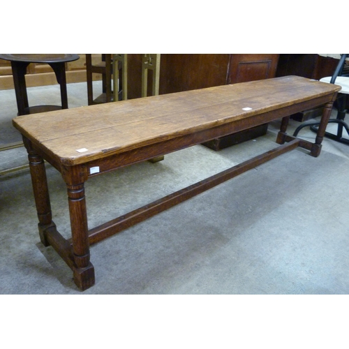 233 - A Victorian oak bench