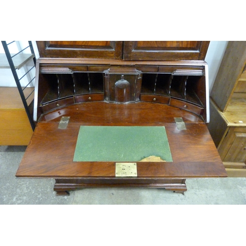 240 - A George III mahogany bureau bookcase