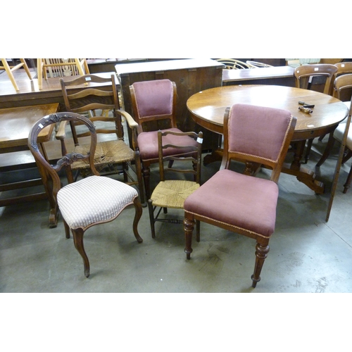 251 - Five assorted Victorian chairs