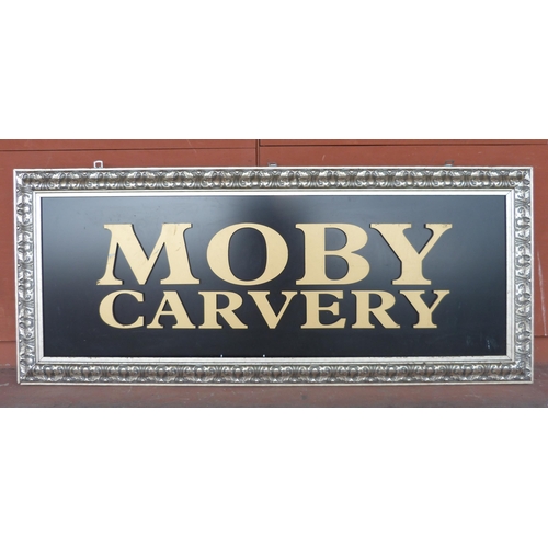 283 - A Moby Carvery double sided sign