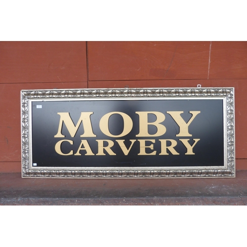 283 - A Moby Carvery double sided sign