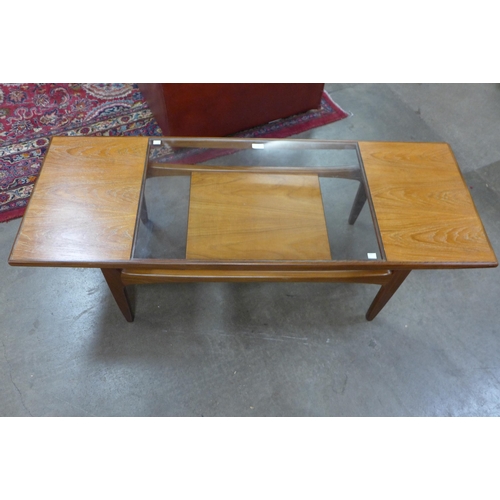 3 - A G-Plan Fresco teak and glass topped rectangular coffee table