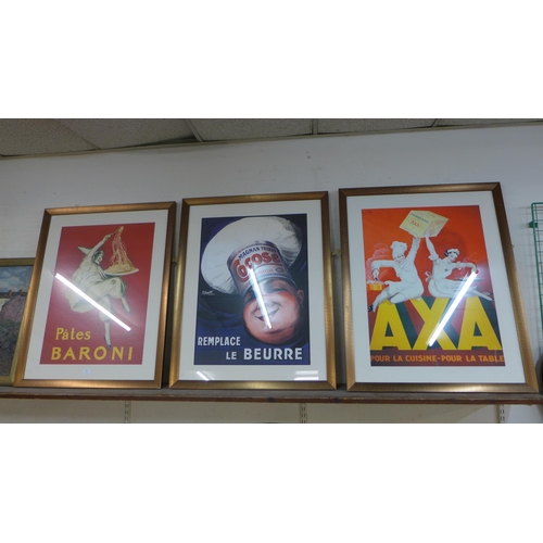 322 - Three assorted advertising prints, framed