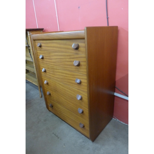46 - A teak chest of drawers