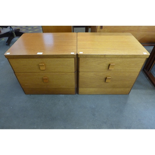57 - A pair of Stag Cantata teak bedside chests, designed by John & Sylvia Reid