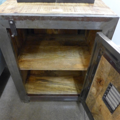 1327 - A wood and metal industrial style chest