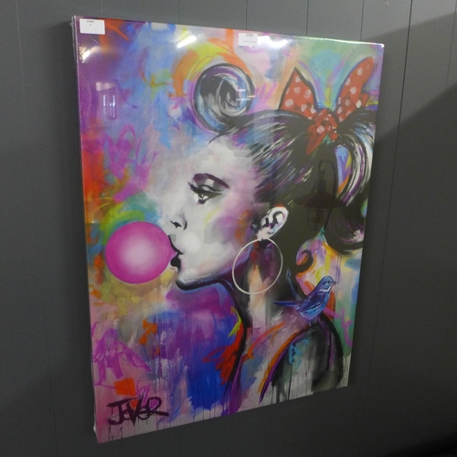 1366 - A canvas print, Loui Jover (Bubble Girl I) 60X80  (WDC9644323)