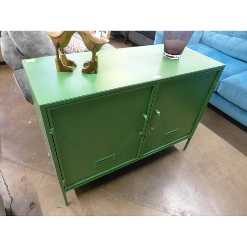 1422 - A green industrial style cabinet