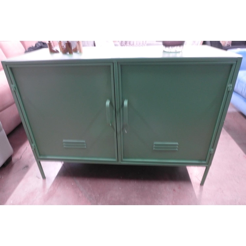 1422 - A green industrial style cabinet