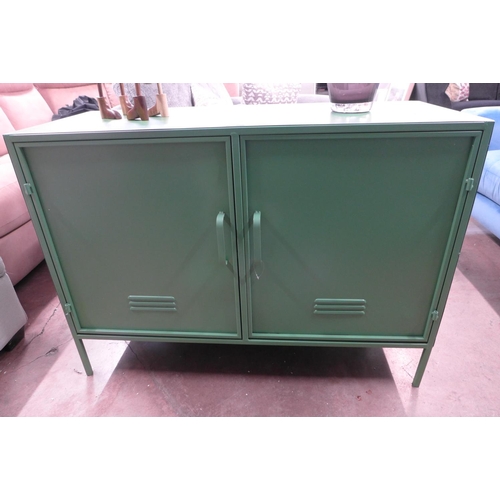 1422 - A green industrial style cabinet