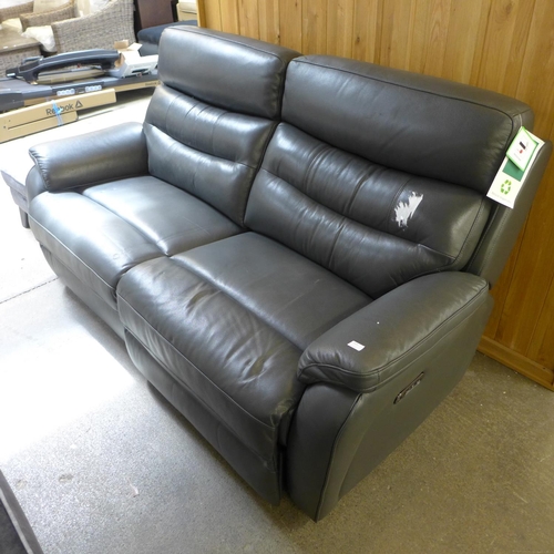 1525 - Fletcher 2.5 Seat Leather power Recliner, original RRP £1124.99 + VAT (4171-5) *This lot is subject ... 