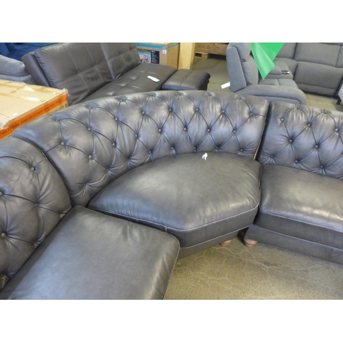 1552 - New Allington Corner Grey leather Sofa, original RRP £2499.99 + VAT (4171-14) *This lot is subject t... 