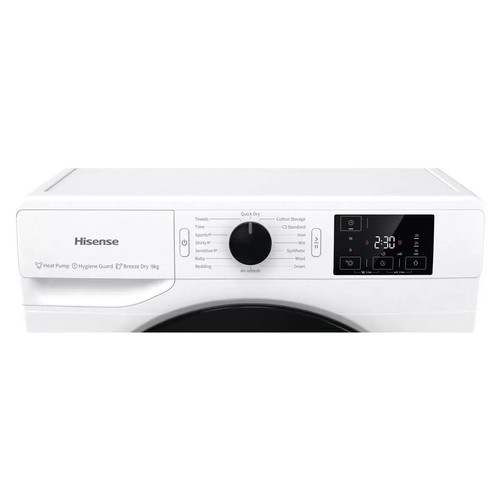 3004 - Hisense White 9kg, Heat Pump Dryer, A++ Rated (Model: DHGE904) (Damaged Door) original  RRP £333.33 ... 