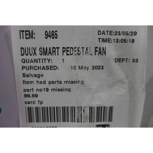 3045 - Duux Smart Pedestal Fan with Remote (296-173)   * This lot is subject to vat