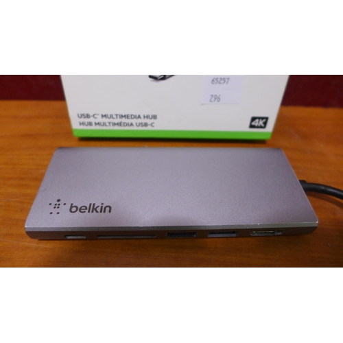 3068 - Belkin USB-C Multimedia HUB  - model no  F4U092BTSGY     (296-27)   * This lot is subject to vat