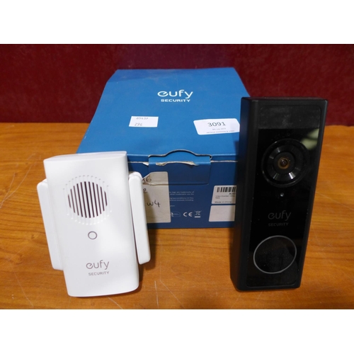 3091 - Eufy security camera doorbell With Chime (296-401) *This lot is subject to VAT