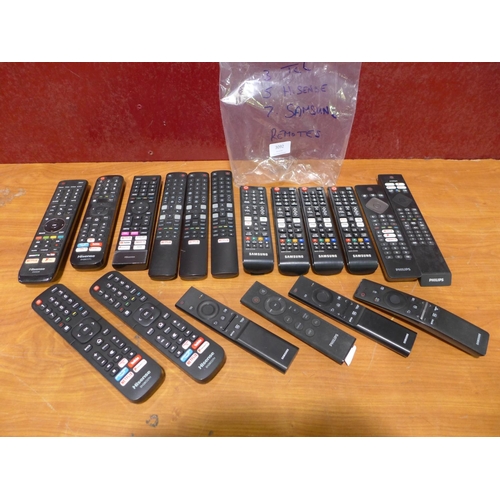 3092 - 18 TV remotes - mixed brands (296-801)  * This lot is subject to vat